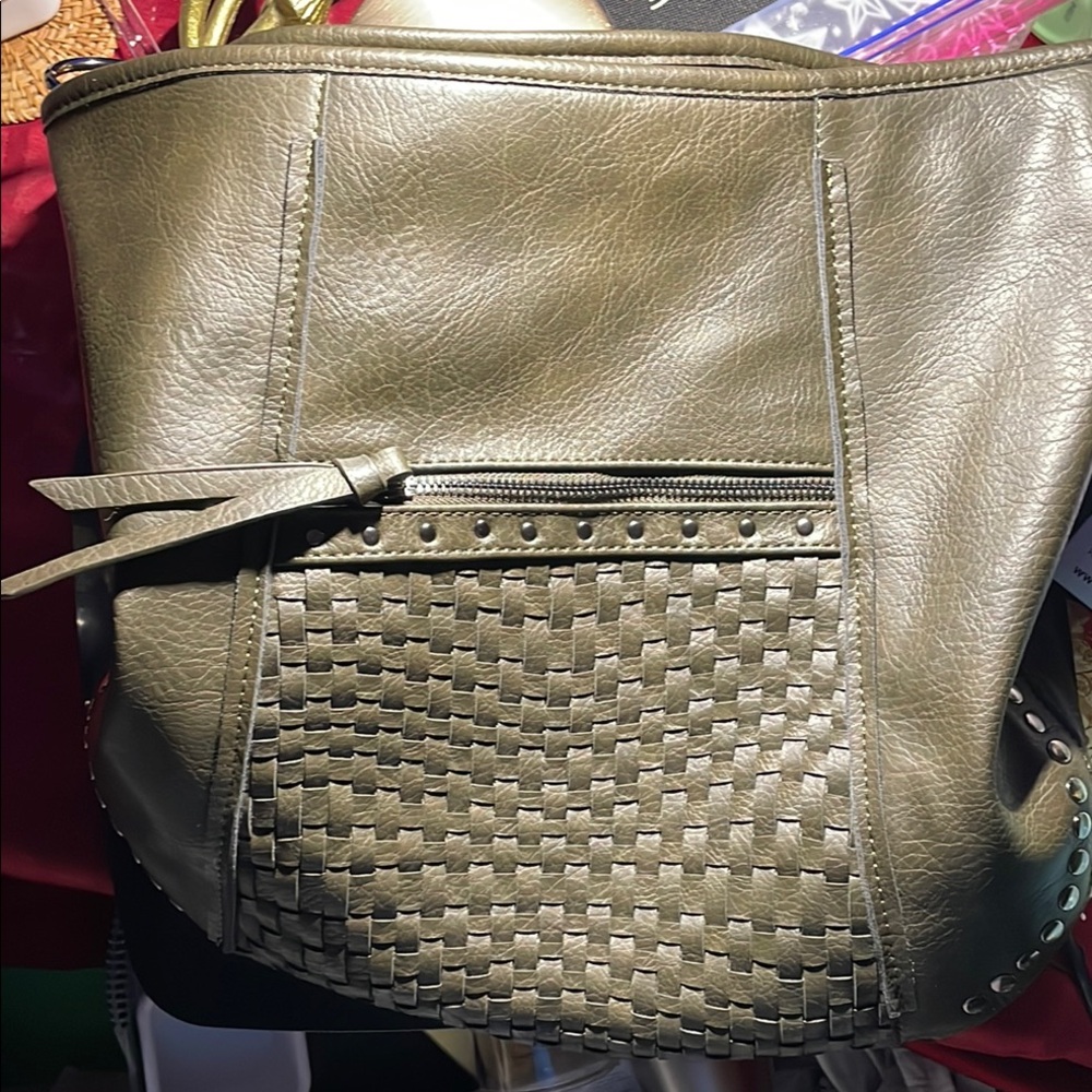 Olive Green Tote Bag
